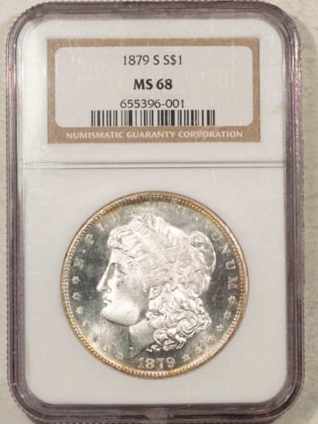 Morgan Dollars 1879-S $1 MORGAN DOLLAR – NGC MS-68, BLAZING WHITE LUSTER & A PRISTINE EXAMPLE!