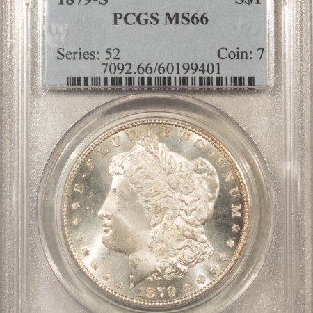 Morgan Dollars 1879-S $1 MORGAN DOLLAR – PCGS MS-66, FRESH WHITE & SUPER PREMIUM QUALITY!