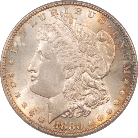 Morgan Dollars 1880 $1 MORGAN DOLLAR – PCGS MS-66, FRESH GEM W/ GREAT CHEEK!