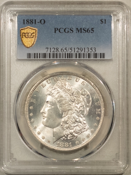 Morgan Dollars 1881-O MORGAN DOLLAR PCGS MS-65, WHITE PREMIUM QUALITY!