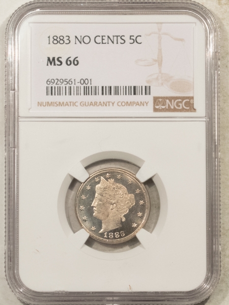 Liberty Nickels 1883 LIBERTY NICKEL – NO CENTS NGC MS-66