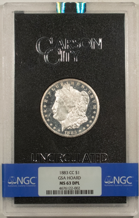 Morgan Dollars 1883-CC $1 MORGAN DOLLAR GSA – NGC MS-63 DPL BOX & COA! ULTRA DEEP! CARSON CITY!