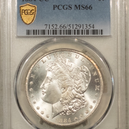 Morgan Dollars 1884-CC MORGAN DOLLAR PCGS MS-66, BLAST WHITE, PREMIUM QUALITY!