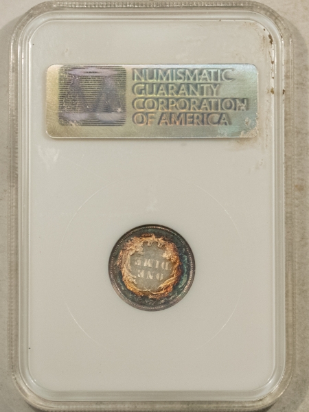 Liberty Seated Dimes 1886 PROOF SEATED LIBERTY DIME NGC PF-62 CAC, FATTIE HOLDER, GORGEOUS PQ++