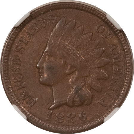 Indian 1886 TY II INDIAN CENT NGC AU-55 BN