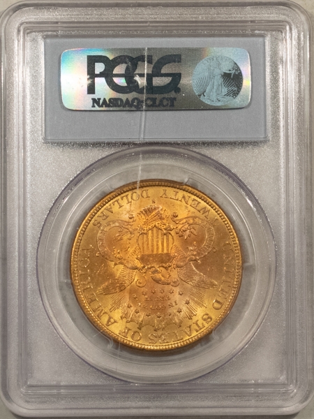 $20 1888-S $20 LIBERTY GOLD DOUBLE EAGLE – PCGS MS-61, PQ COIN, SCRATCH ON HOLDER!