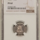 Liberty Seated Dimes 1875-CC SEATED LIBERTY DIME, CC ABOVE BOW – NGC F-15, CARSON CITY!