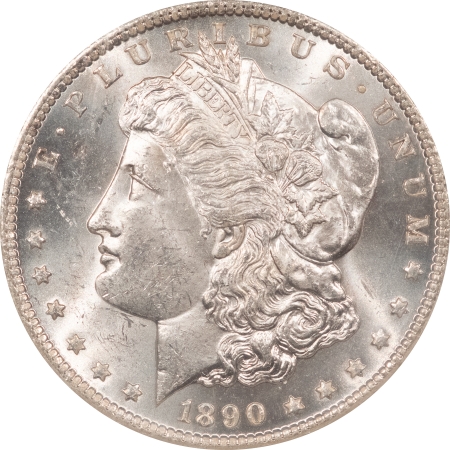 Morgan Dollars 1890-CC MORGAN DOLLAR – NGC MS-63 BLAST WHITE CARSON CITY, FITZGERALD COLLECTION