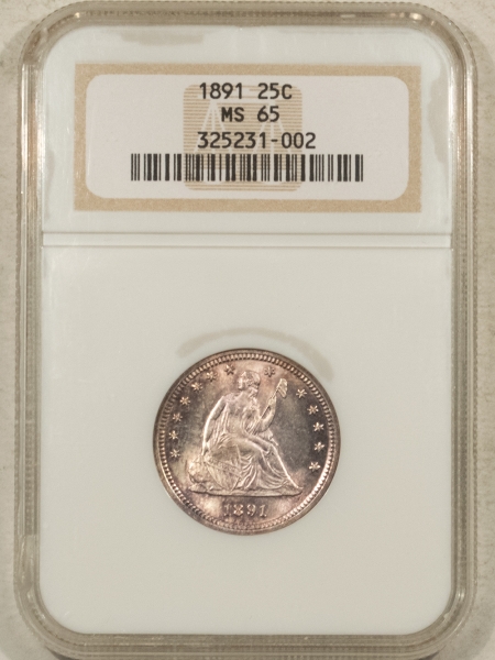 Liberty Seated Quarters 1891 SEATED LIBERTY QUARTER – NGC MS-65