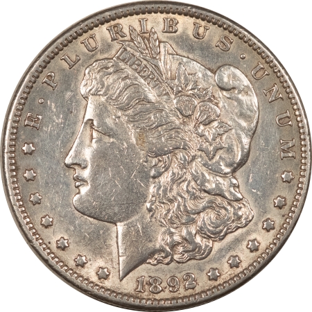 Morgan Dollars 1892-CC $1 MORGAN DOLLAR – ABOUT UNCIRCULATED OR BETTER, CLEANED! CARSON CITY!