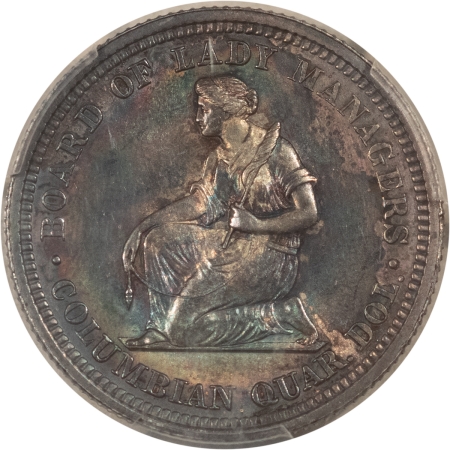 New Certified Coins 1893 ISABELLA SILVER COMMEMORATIVE QUARTER – PCGS MS-63, GORGEOUS COLOR!