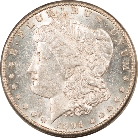 Morgan Dollars 1894-S $1 MORGAN DOLLAR – FLASHY HIGH GRADE, NEARLY UNCIRCULATED, LOOKS CHOICE!