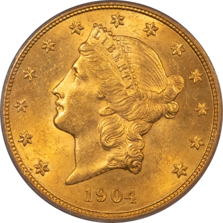 $20 1904 $20 LIBERTY GOLD DOUBLE EAGLE – PCGS MS-63, CHOICE