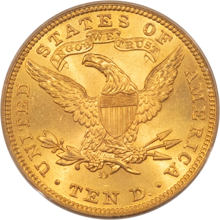 $10 1906-D $10 LIBERTY GOLD EAGLE PCGS MS-60 OLD GREEN HOLDER PQ+ FIRST YEAR DENVER!