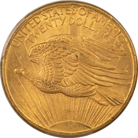 $20 1907 $20 ST GAUDENS GOLD DOUBLE EAGLE – PCGS MS-62, FRESH & SATINY!