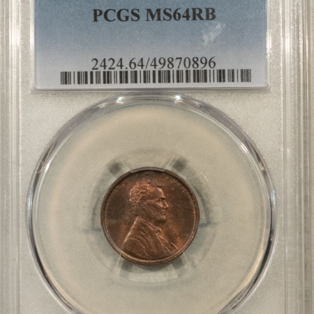 U.S. Certified Coins 1909 VDB LINCOLN CENT – PCGS MS-64 RB