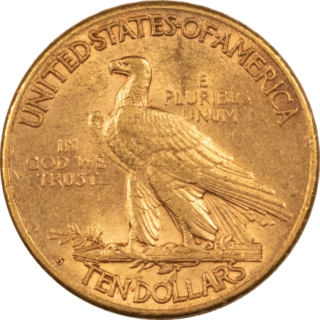 $10 1909-S $10 INDIAN GOLD EAGLE – AU+ SMALL SCRATCHES IN LEFT FIELD, TOUGH DATE!