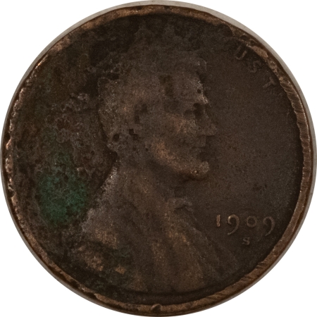 Lincoln Cents (Wheat) 1909-S LINCOLN CENT – CULL, DARK, CORRODED & DAMAGED!