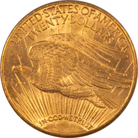 $20 1909-S $20 ST GAUDENS GOLD DOUBLE EAGLE – PCGS MS-62, FRESH & FLASHY!