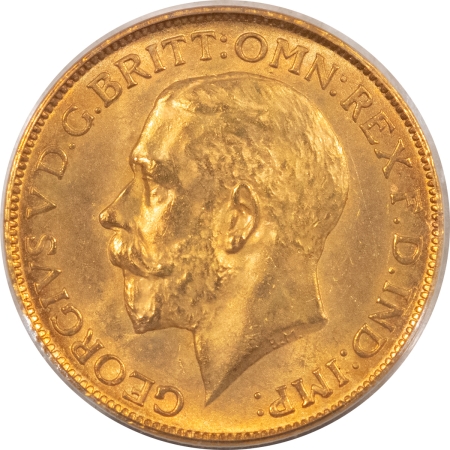 Bullion 1913 GREAT BRITAIN GOLD SOVEREIGN, .2354 OZ AGW, KM-820 – PCGS MS-63, CHOICE!