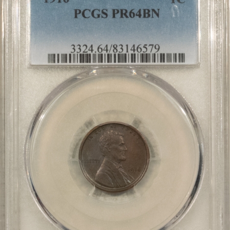 Lincoln Cents (Wheat) 1916 MATTE PROOF LINCOLN CENT – PCGS PR-64 BN, MATTE PROOF, TOUGH!