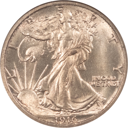 New Certified Coins 1916 WALKING LIBERTY HALF DOLLAR – NGC MS-65, FRESH WHITE GEM!