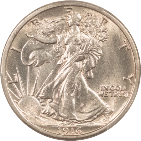 New Certified Coins 1916-D WALKING LIBERTY HALF DOLLAR – PCGS MS-63, LOOKS 64, BLAST WHITE! PQ!