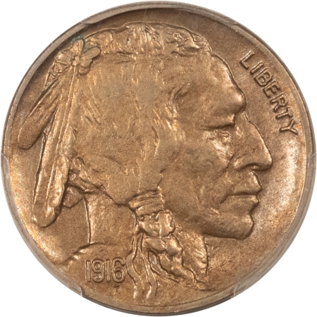 Buffalo Nickels 1916-D BUFFALO NICKEL – PCGS AU-55, WELL-STRUCK!