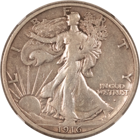 New Certified Coins 1916-S WALKING LIBERTY HALF DOLLAR – NGC F-12, NICE WHOLESOME