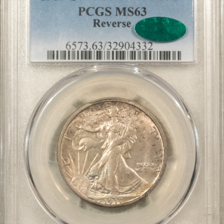 CAC Approved Coins 1917-S WALKING LIBERTY HALF DOLLAR, REVERSE – PCGS MS-63, CAC APPROVED!