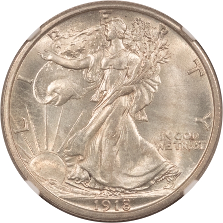 New Certified Coins 1918 WALKING LIBERTY HALF DOLLAR – NGC MS-65, FRESH & PREMIUM QUALITY!