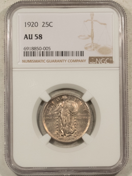 New Certified Coins 1920 STANDING LIBERTY QUARTER – NGC AU-58