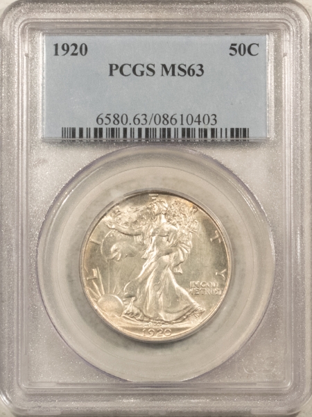 New Certified Coins 1920 WALKING LIBERTY HALF DOLLAR – PCGS MS-63, BLAST WHITE & CHOICE!