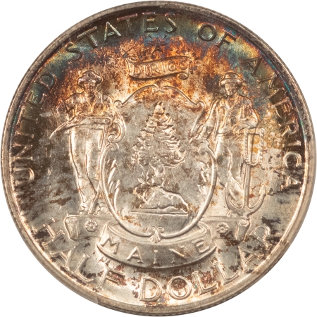 New Certified Coins 1920 MAINE COMMEMORATIVE HALF DOLLAR – PCGS MS-67, A SUPERB GEM! LOVELY COLOR!