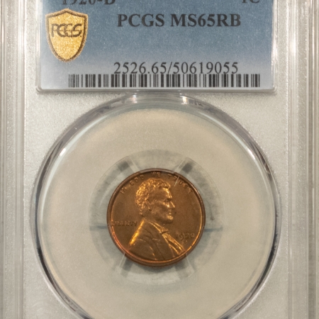 New Store Items 1920-D LINCOLN CENT – PCGS MS-65 RB, PRETTY! TOUGH!