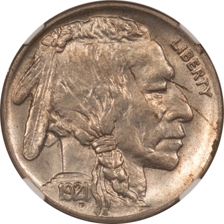 Buffalo Nickels 1921 BUFFALO NICKEL – NGC MS-64, FRESH!