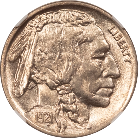 Buffalo Nickels 1921 BUFFALO NICKEL NGC MS-64