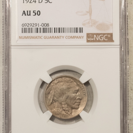 New Store Items 1924-D BUFFALO NICKEL NGC AU-50