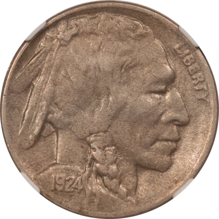 Buffalo Nickels 1924-D BUFFALO NICKEL NGC AU-50