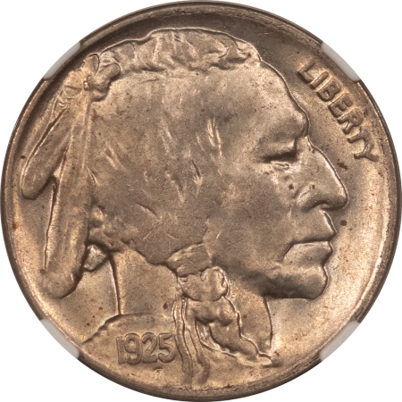 Buffalo Nickels 1925 BUFFALO NICKEL – NGC MS-64, LOOKS GEM!