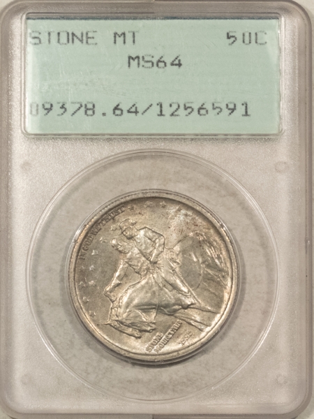 New Certified Coins 1925 STONE MOUNTAIN COMMEMORATIVE HALF DOLLAR – PCGS MS-64, RATTLER HOLDER, PQ++