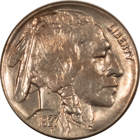 Buffalo Nickels 1927-D BUFFALO NICKEL – UNCIRCULATED, LUSTROUS & MARK-FREE!