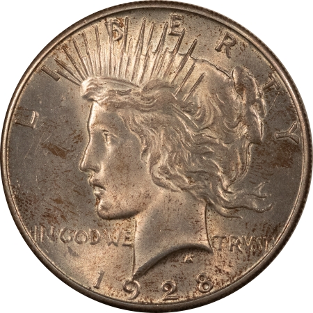 New Store Items 1928 $1 PEACE DOLLAR, KEY-DATE – UNCIRCULATED, ORIGINAL & LOOKS CHOICE!