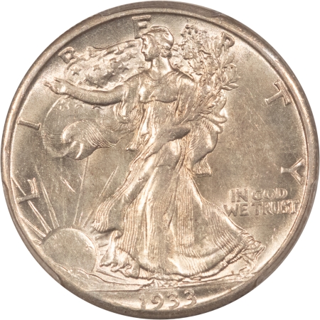 New Certified Coins 1933-S WALKING LIBERTY HALF DOLLAR – PCGS AU-55, FLASHY & PREMIUM QUALITY!