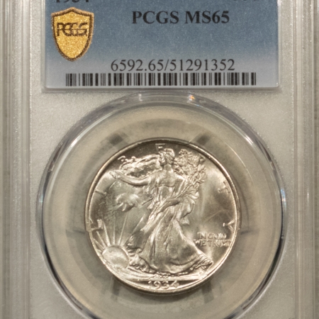 New Certified Coins 1934 WALKING LIBERTY HALF DOLLAR PCGS MS-65, PREMIUM QUALITY LOOKS 66!