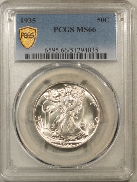 New Certified Coins 1935 WALKING LIBERTY HALF DOLLAR PCGS MS-66