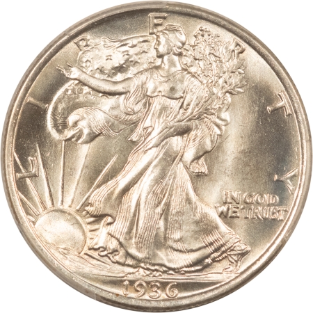 CAC Approved Coins 1936 WALKING LIBERTY HALF DOLLAR – PCGS MS-66+ CAC, PQ BLAST WHITE LOOKS SUPERB!