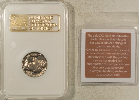 Buffalo Nickels 1936 BUFFALO NICKEL NGC MS-64 GOLD CAC APPROVED FATTY!