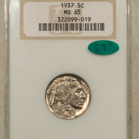 New Store Items 1937 BUFFALO NICKEL NGC MS-65 CAC APPROVED PREMIUM QUALITY FATTY!