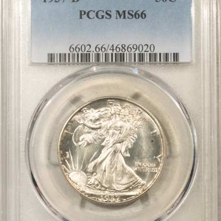 New Certified Coins 1937-D WALKING LIBERTY HALF DOLLAR – PCGS MS-66, ORIGINAL & PREMIUM QUALITY!